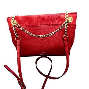 Nanette Lepore Cross Body handbag Red W/gold Chain